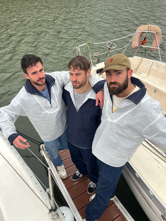 La Vareuse en lin bleu marine (L, XL)
