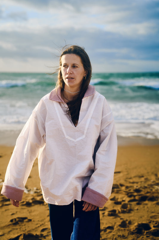 La Vareuse maille rose (XL)