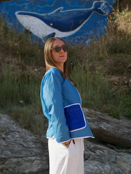 La veste bleu clair