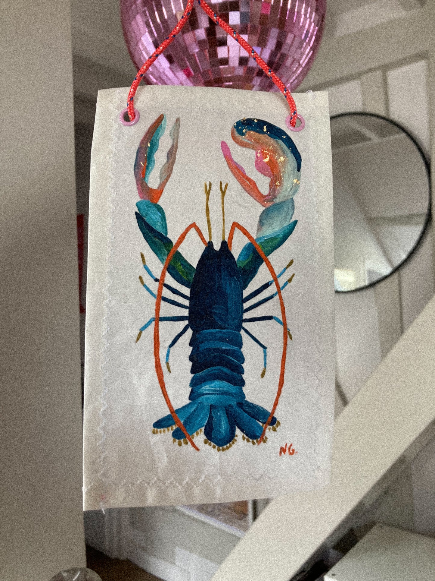 Le Homard sur voile recyclée